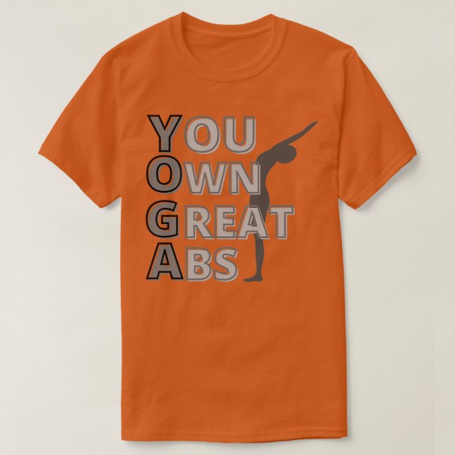 Camiseta YOGA usted tiene grandes abdominales (Diseño del anverso)