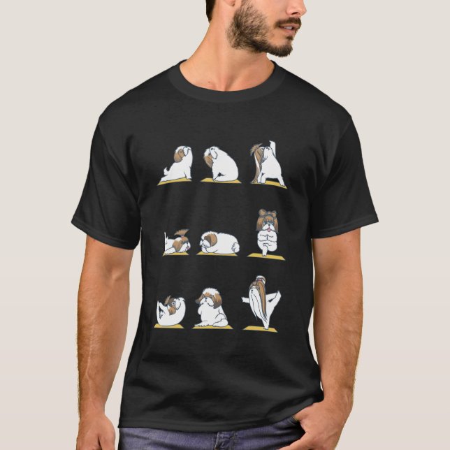 Camiseta Yoga vintage Shihzu (Anverso)
