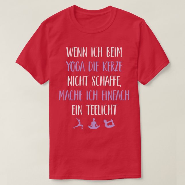 Camiseta Yoga Wenn ich beim Yoga die Kerze nicht schaffe ma (Diseño del anverso)