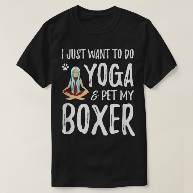 Camiseta Yoga y boxeador para divertida idea de regalo de m (Diseño del anverso)