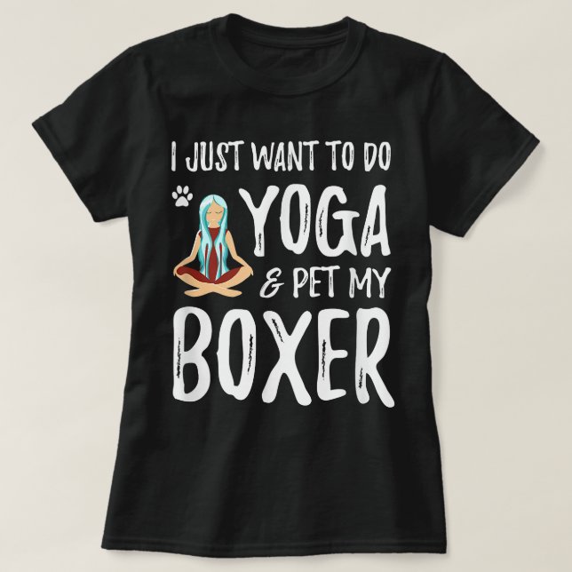 Camiseta Yoga y boxeador para divertida idea de regalo de m (Diseño del anverso)