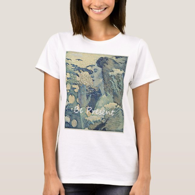 Camiseta Yoga y Meditación Vibe Mujer Azul (Anverso)