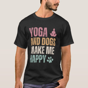 Camiseta Yoga Y Perros Me Hacen Feliz Gracioso