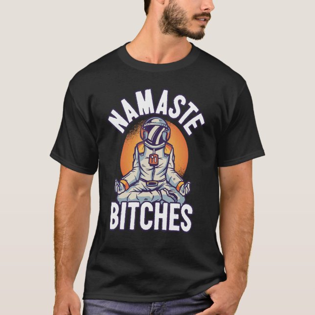 Camiseta Yoga Yogi diciendo Namaste (Anverso)