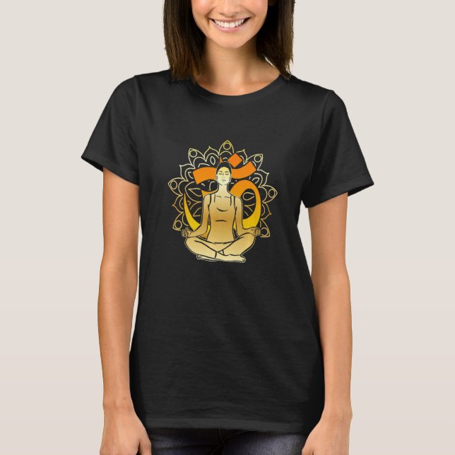 Camiseta Yoga Zen Meditando Premium (Anverso)