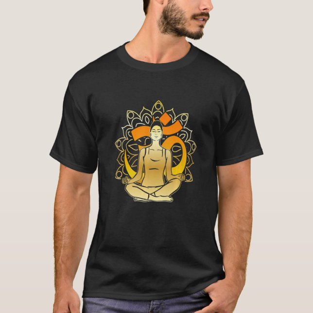 Camiseta Yoga Zen Meditando Premium (Anverso)