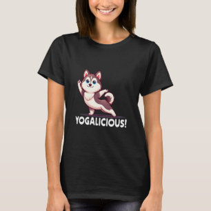 Camiseta Yogalicious Cute Personalizado Husky Dog - Yoga Se