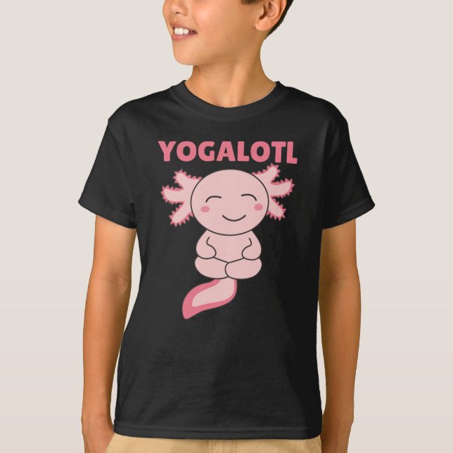 Camiseta Yogalotl Axolotl hace a los amantes del yoga dulce (Anverso)