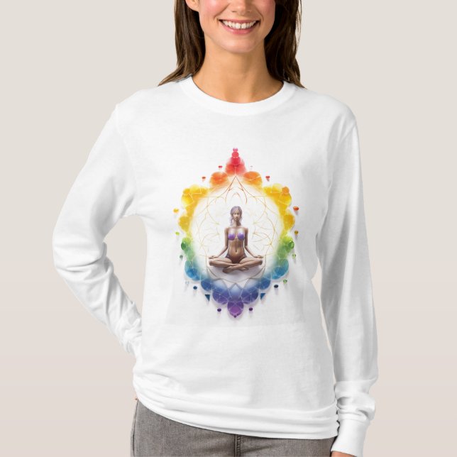 Camiseta Yogi Elegance: Sudadera de yoga para mujeres seren (Anverso)