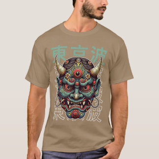Camiseta Yokai Oni Face Mask Japanese Devil Japanese Demon