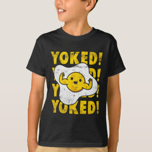 Camiseta Yoked Bodybuilding Egg Yolk Bulk Men Funny Gym