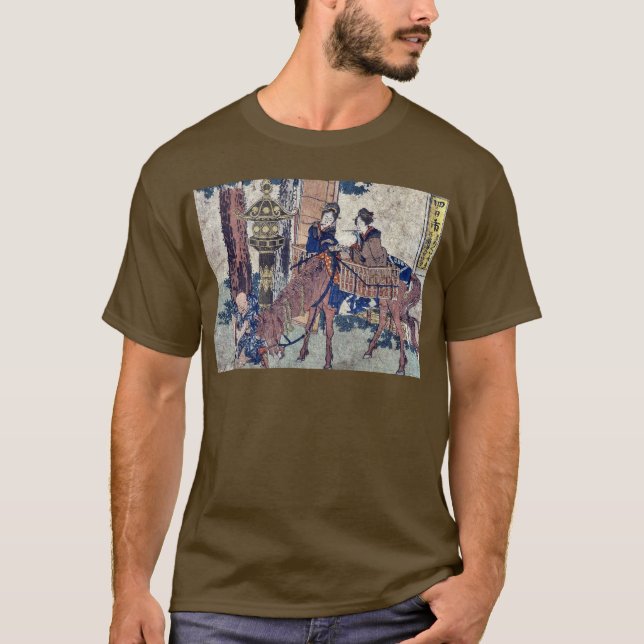 Camiseta Yokkaichi por Katsushika, Hokusai Ukiyoe (Anverso)
