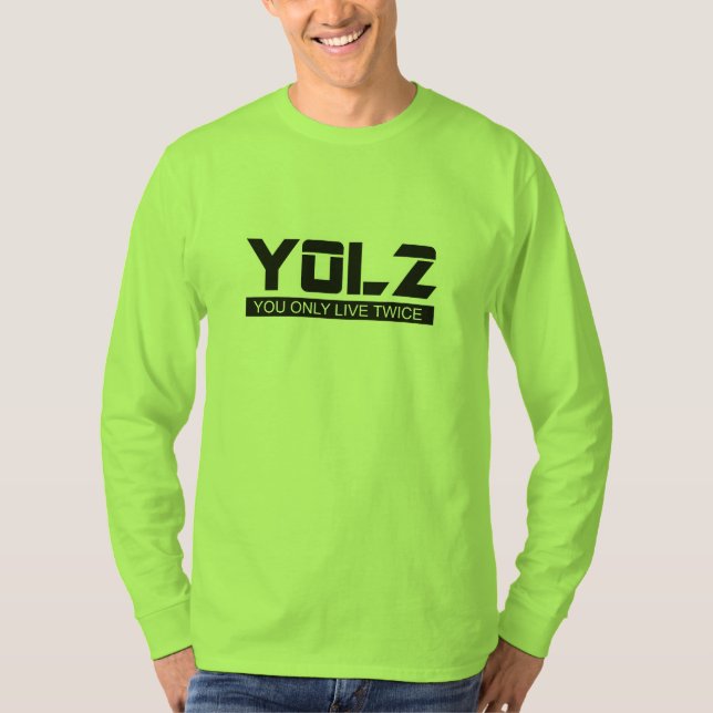 Camiseta YOL2 Solo vives dos veces cita negro en todos los  (Anverso)