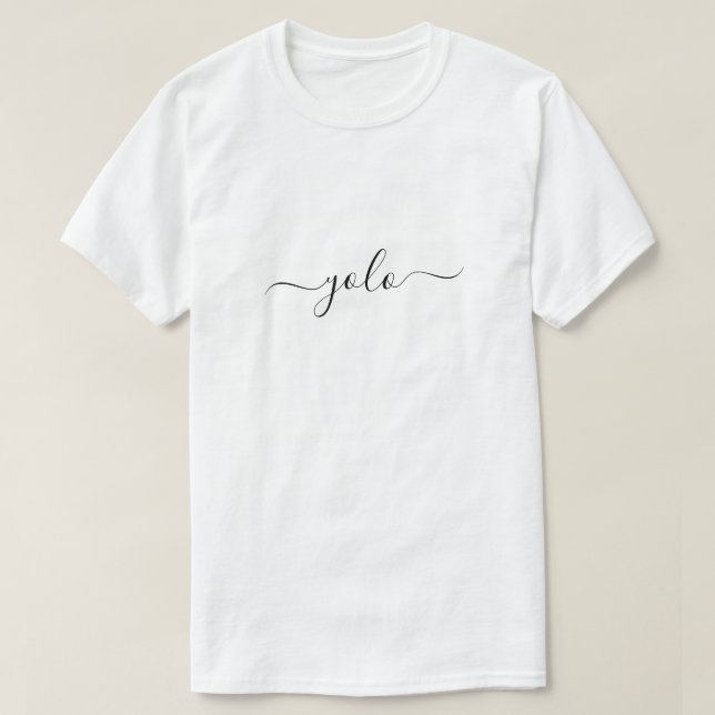 CAMISETA YOLO MINIMALISTA (Diseño del anverso)