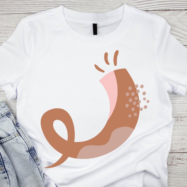 Camiseta Yom Kippur Shofar moderno, marrón y rosa (Subido por el creador)