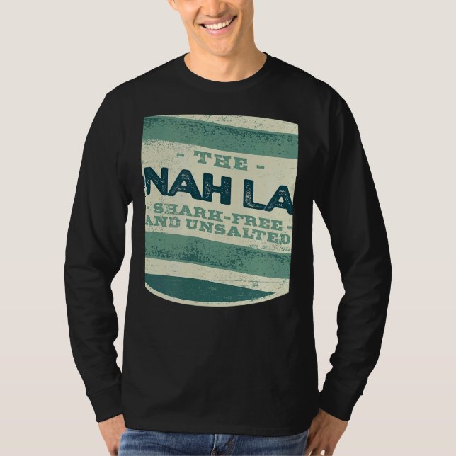 Camiseta Yonah Lake Shark Free and Unsalted Camping Georgia (Anverso)