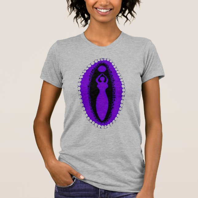 Camiseta Yoni, diosa índigo (Anverso)