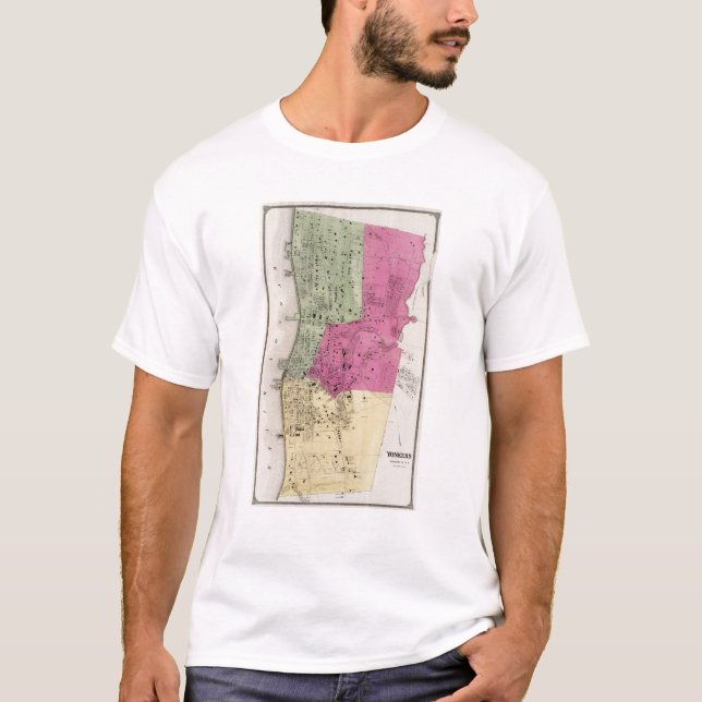 Camiseta Yonkers, atlas de NY (Anverso)
