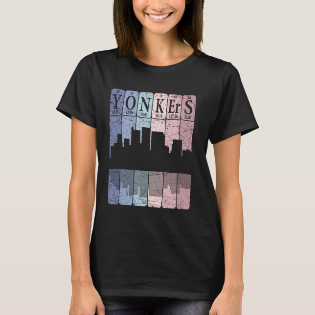 Camiseta Yonkers Periodic Table Elements Yonkers New York R (Anverso)