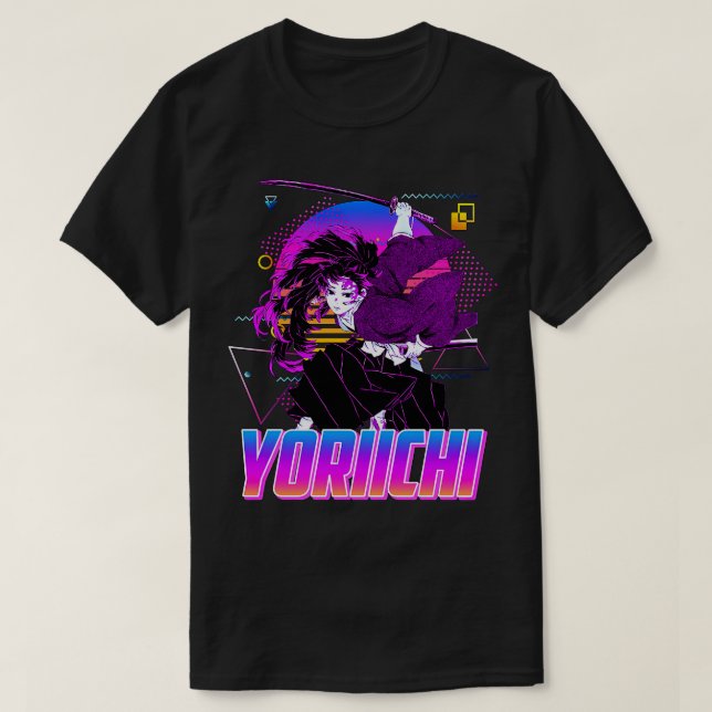 Camiseta Yoriichi Tsugi kuni Retro Art (Diseño del anverso)