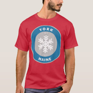 Camiseta York Maine ME Winter Snow Snowflake Badviene