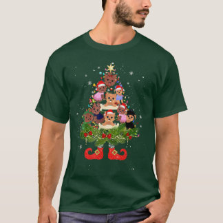 Camiseta Yorkie Árbol de Navidad Ilumina Funny Santa Hat Do
