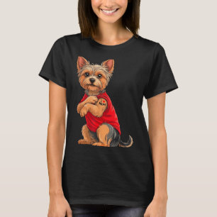 Camiseta Yorkie con tatuajes de amor de Yorkshire Terrier
