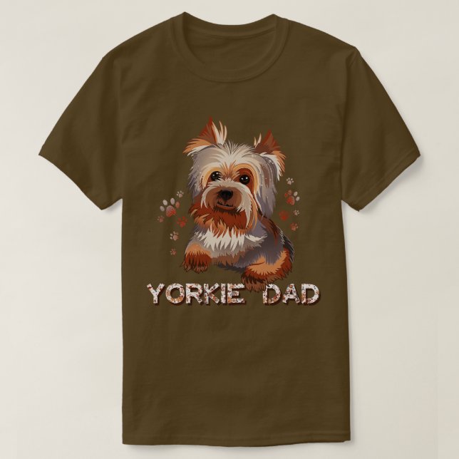Camiseta Yorkie Dad (Diseño del anverso)