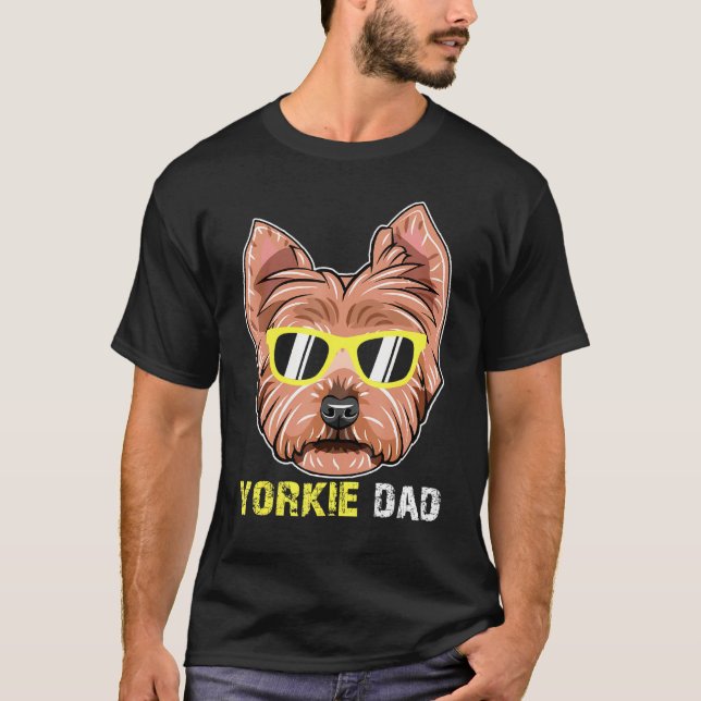 Camiseta Yorkie Dad For Yorkshire Terrier Owners Da (Anverso)