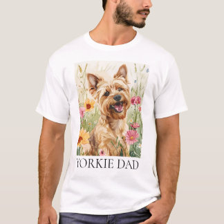 Camiseta Yorkie Dad Shirt - Gracioso Watercolor Dog Tee
