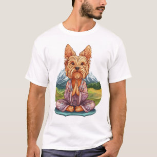 Camiseta Yorkie de yoga � Perro divertido meditando