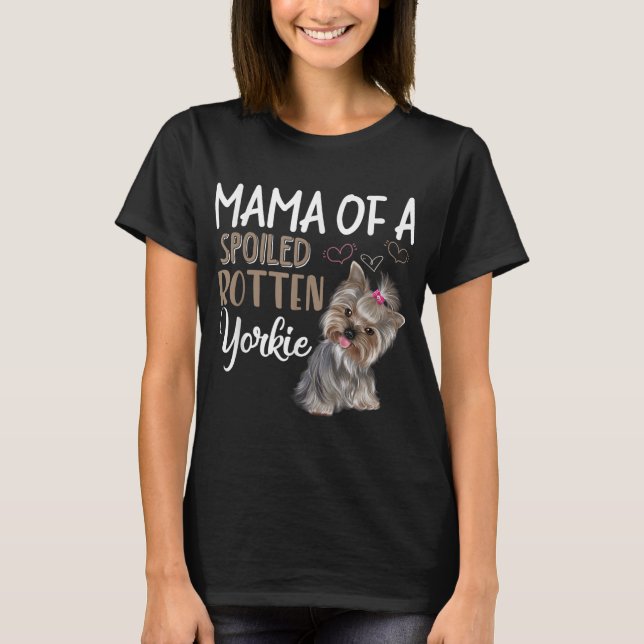Camiseta Yorkie Dog - Yorkie Mom, Dog Lover Gift (Anverso)