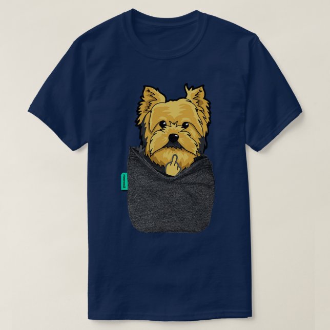 Camiseta Yorkie FU Pocket (Diseño del anverso)