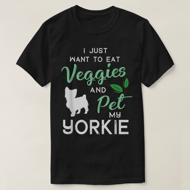 Camiseta Yorkie Funny Vegan Dog Lover Owner Xmas Birthday G (Diseño del anverso)