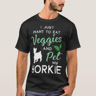 Camiseta Yorkie Funny Vegan Dog Lover Owner Xmas Birthday G