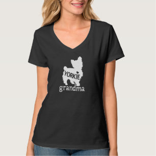 Camiseta Yorkie Grandma Cute Yorkie Mascota Mamá Navidades