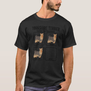 Camiseta yorkie guía de entrenamiento de perros terrier de