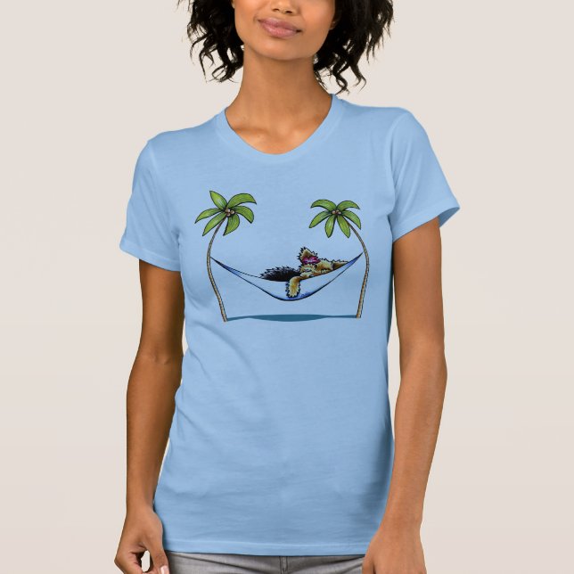 Camiseta Yorkie Island Princess Off-Leash Art™ (Anverso)