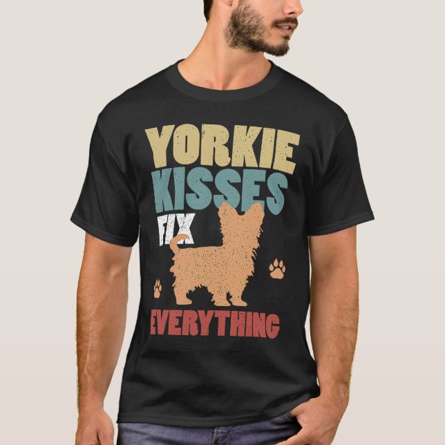 Camiseta Yorkie Kisses Arreglar Todo Lo Yorkie Para Chica (Anverso)