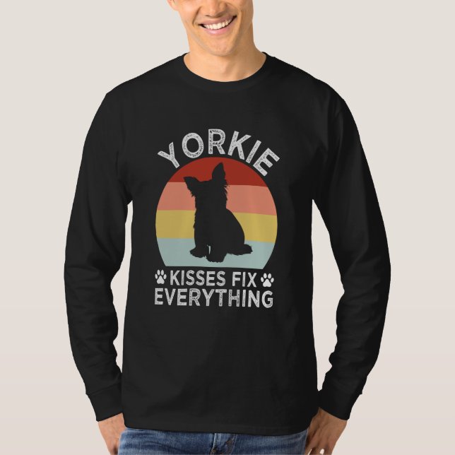 Camiseta Yorkie Kisses Fix Everything Yorkshire Terrier Hum (Anverso)