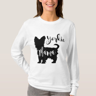 Camiseta Yorkie Mama Profile Yorkshire Terrier Fun Dog Mom