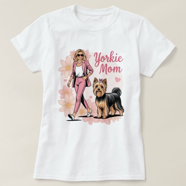 Camiseta Yorkie mom (Diseño del anverso)