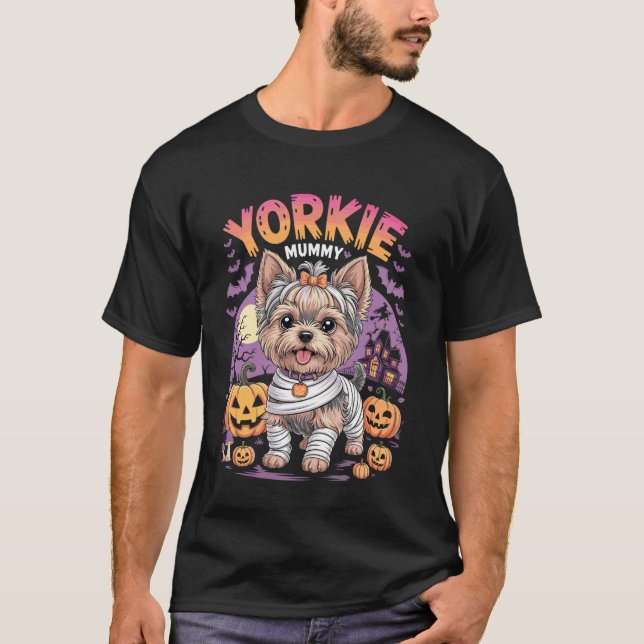 Camiseta Yorkie Mummy Halloween Costume Dog Owner Yorkshire (Anverso)