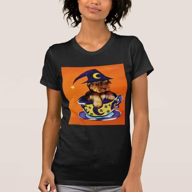 Camiseta Yorkie Poo de Halloween (Anverso)