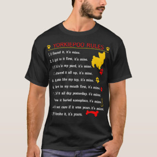 Camiseta Yorkie Poo gobierna el regalo de los amantes de la