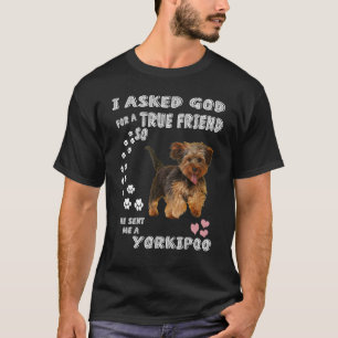 Camiseta Yorkie Poodle Dog Mom Yorkiepoo Dad Art Cute York