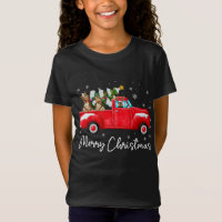 Yorkie Red Truck Navidades Santa Hat Dog Xmas