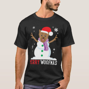 Camiseta Yorkie Snowman Funny Cute Dog Mom Dad Navidades Gi