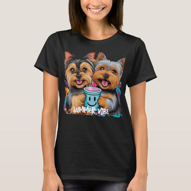 Camiseta Yorkie Team Summer Vibe (Anverso)
