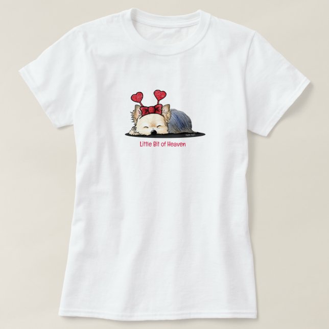 Camiseta Yorkie Terrier Love Bug (Diseño del anverso)